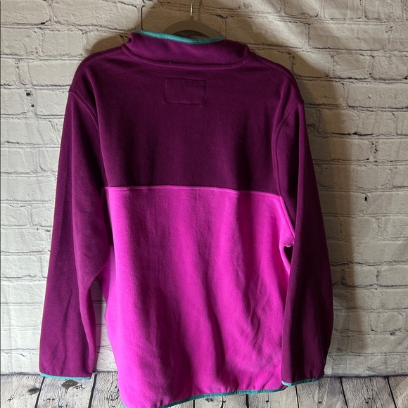 NWOT Lands' End Magenta and Fuchsia Fleece Top size 1X - Picture 3 of 6